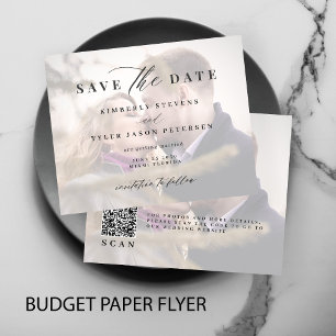 Budgetfotot QR CODE bröllop spara datum Flygblad