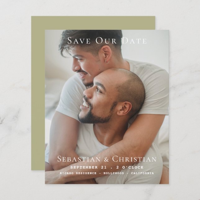 BUDGETfotot Spara datum Bröllop (Fram/baksida)