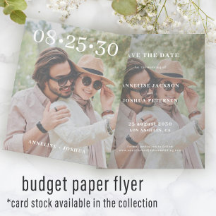 Budgetfototypografi, bröllop spara datum flye flygblad