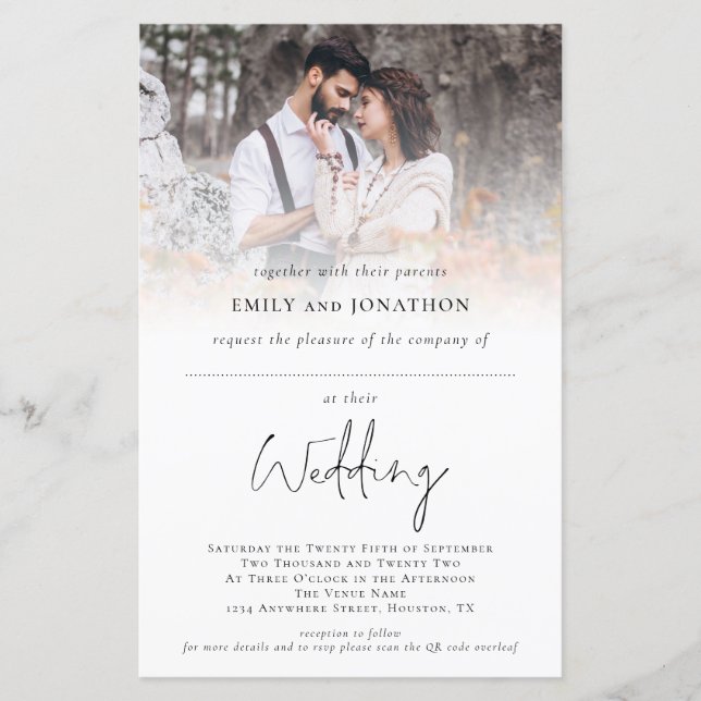 Budgetfotoutrymme för gäst Namn QR Bröllop (Framsida)