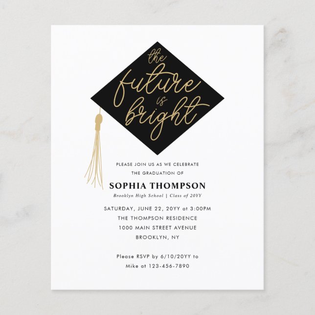 Budgetframtiden är Studentfesten för Bright Grad C (Framsida)