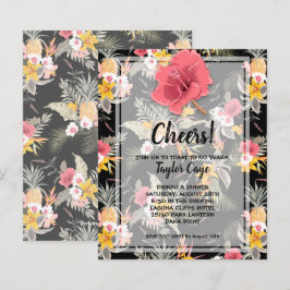 Budgetfulla födelsedagsinbjudningar med ananas och