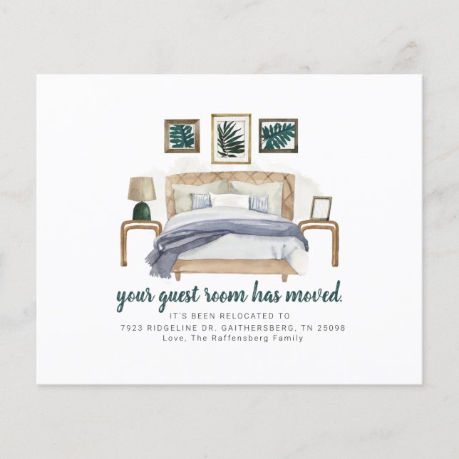 Budgetgäst Rum Överflyttat Boho Flyttar Tillkännag (Framsida)