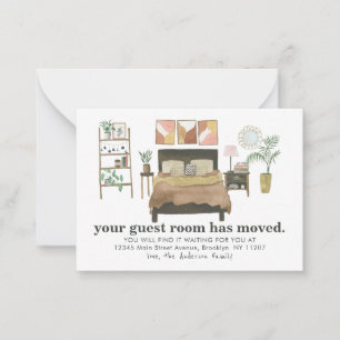 Budgetgästrummet Flyttat Boho Chic Bedroom Flytta Anteckningskort