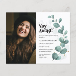 Budgetgrönska Eukalyptus Foto Examen Festinbjudan