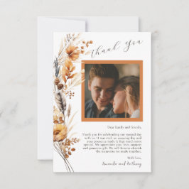 Budgethöstblommor Bröllop - tackkort Tack Kort