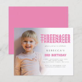 Budgethot Fotoöverlägg 3:e födelsedagens Rosa