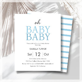 Budgetinbjudan för Blue Twin Baby Shower
