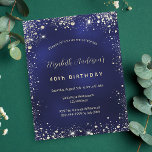 Budgetinbjudan för daglig flotta guld glitter flygblad<br><div class="desc">Observera att inbjudan är papper och mycket tunn. Kuvert ingår inte. Om du vill ha mer omfattande inbjudningar (samma design) kan du besöka vår butik. En marin blå bakgrund, dekorerad med faux guld glitter damm. Den blå färg är ojämn. Anpassa och lägg till ditt namn och information. Namn är skrivet...</div>
