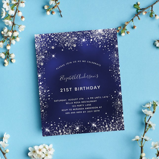 Budgetinbjudan för daglig flotta i silver flygblad (Skapare uppladdad)