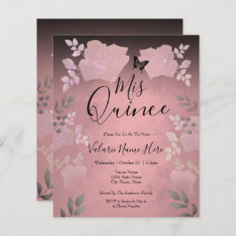 Budgetinbjudan för Quinceanera-programmet för Ro R