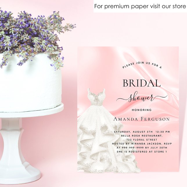 Budgetinbjudan för  rosa för möhippa-adressbudget flygblad (Skapare uppladdad)