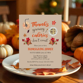 Budgetinbjudan för thanksgiving-kalorier