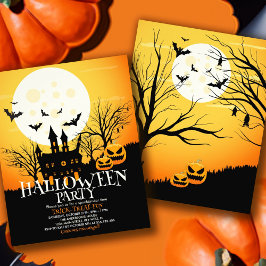 Budgetinbjudan Halloween fest Flygblad