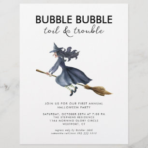 Budgetinbjudan Halloween fest Reklamblad