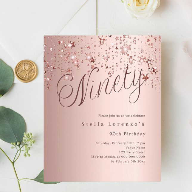 Budgetinbjudan till 90:e födelsefödelserbjudande f (Skapare uppladdad)