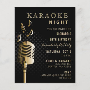 Budgetinbjudan till Black Guld Karaoke Nattparti