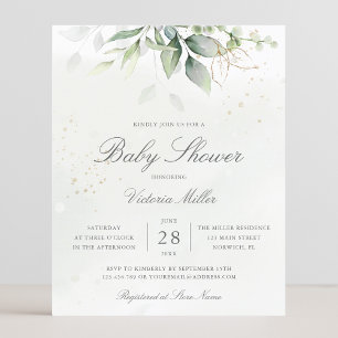 Budgetinbjudan till Eucalyptus Botanical Baby Show