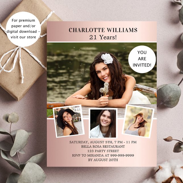 Budgetinbjudan till fotobudget för födelsedagsfest (Skapare uppladdad)