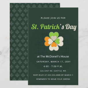 Budgetinbjudan till Irish Flagga St patricks day