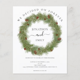 Budgetinbjudan till jul i Gräs Cones bröllopsinbju