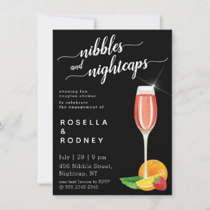 Budgetinbjudan till par Shower Nibbles Nightcap Inbjudningar