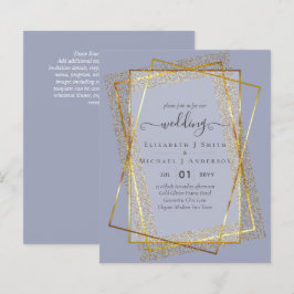 BUDGETINBJUDNINGAR Guld Glitter Geometric