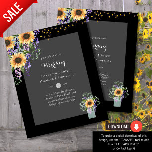 BUDGETINBJUDNINGAR - Rustiska solblommor Flygblad