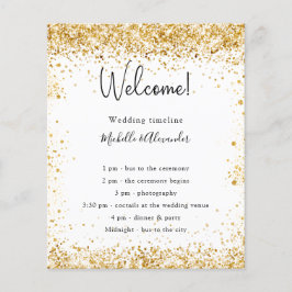 Budgetinformation för bröllopsprogrammet guld glit