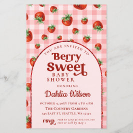Budgetjordgubbsberry Berry Sweet Baby Shower Inbju