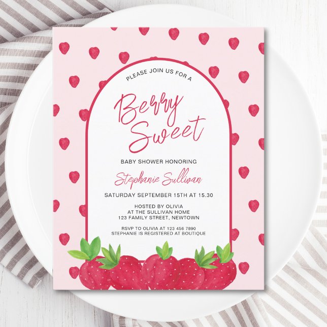 Budgetjordgubbsberry Berry Sweet Baby Shower Inbju (Skapare uppladdad)