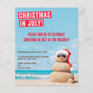Budgetjul i juli Sommar Party Flyer