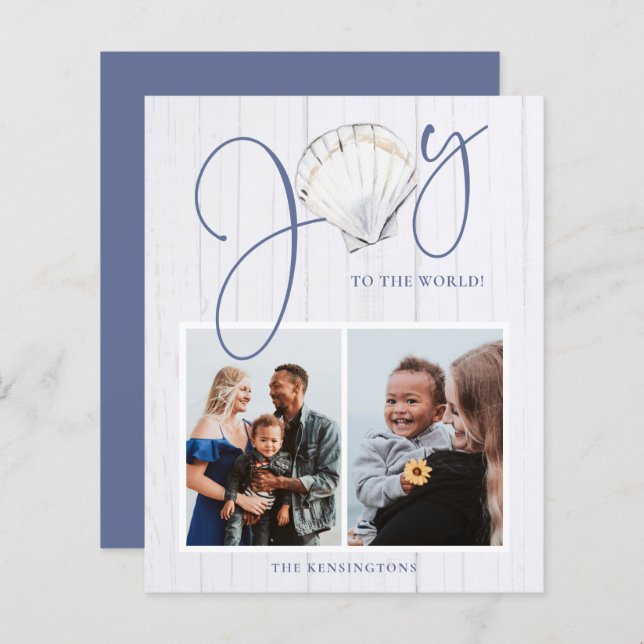 Budgetjul Joy Seashell Helgdag Photo (Fram/baksida)