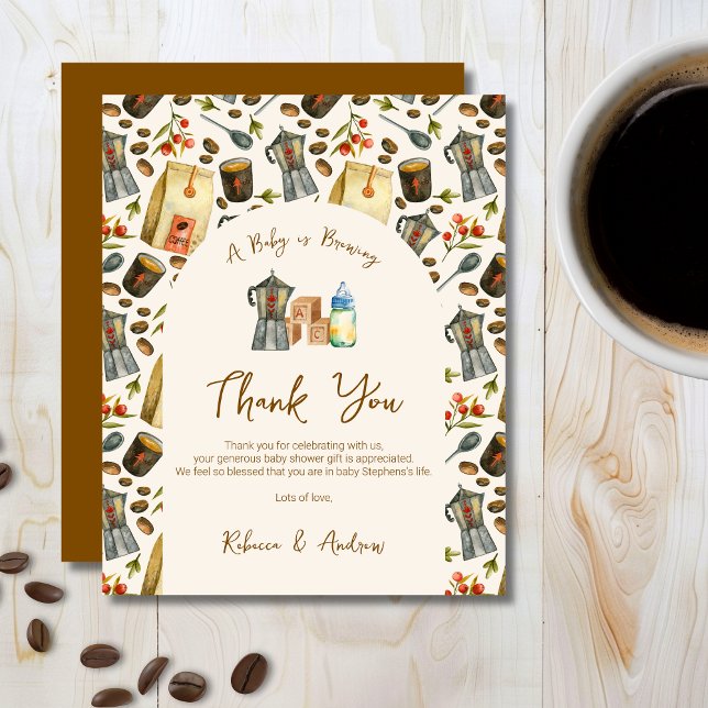 Budgetkaffe Baby Brewing Baby Shower Tacksamhet (Skapare uppladdad)