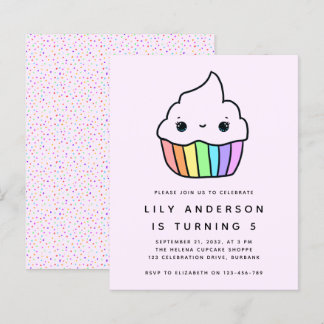 Budgetkaka Barn Födelsedagsfest inbjudan