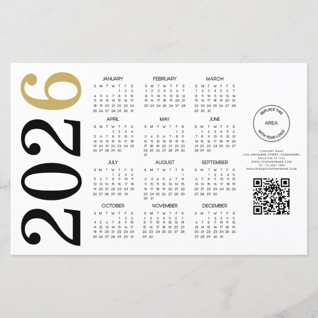 Budgetkalender 2024 Logotyp QR-kod Gott nytt år (Framsida)