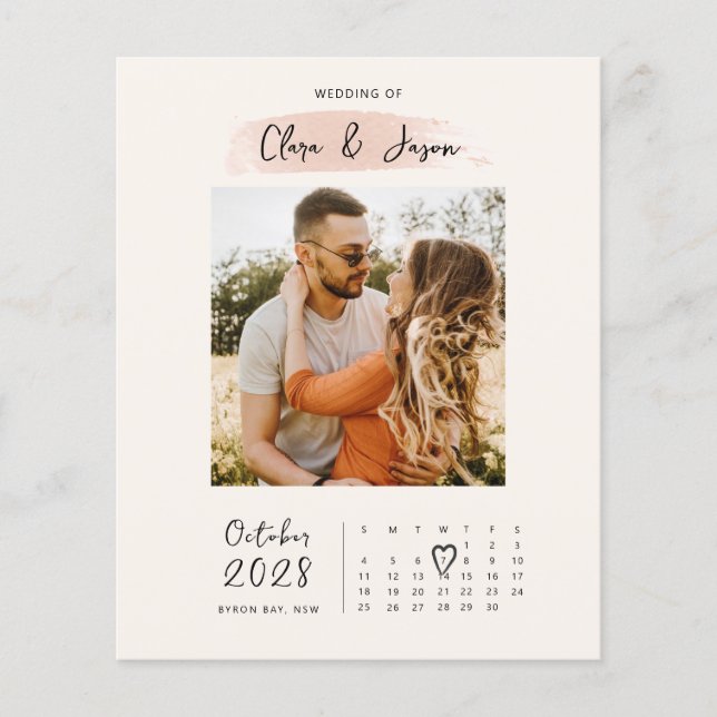 BUDGETkalenderfoto Spara datuminbjudan Flygblad (Framsidan)