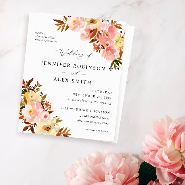 Budgetkandy Rosa & Gult Blommigt Bröllop (Skapare uppladdad)