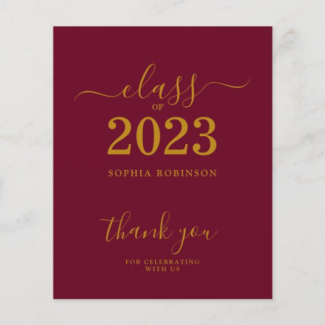 BUDGETklass för 2023 Guld Maron Studenten (Framsida)