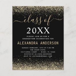 Budgetklass för 2023 Photo Studenten Guld Black Flygblad