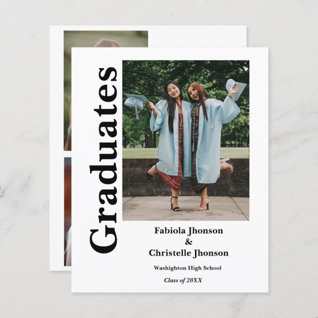 Budgetklass för 2023 Syskon dubbla studenten (Fram/baksida)