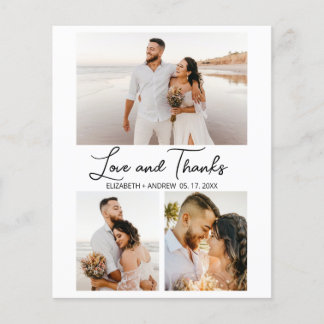 Budgetkort för fotokollage i Kärlek och tack