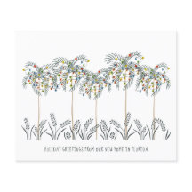 Budgetkort för julgranen Ljus Handflatan Träd Flyt