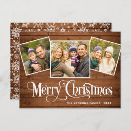 Budgetkort för julklapp 3 PHOTO-hälsningskort Vykort