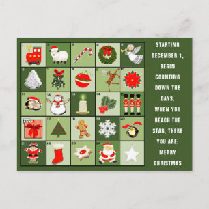 Budgetkort för julklapp helg vykort