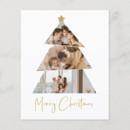 Budgetkort för Photo Julgran Hälsning Flygblad