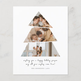 Budgetkort för Photo Julgran Hälsning Flygblad