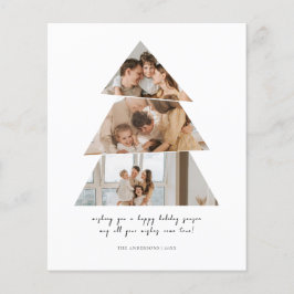 Budgetkort för Photo Julgran Hälsning Flygblad