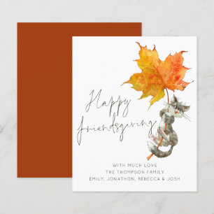 Budgetkort för vänskapskort för djurkatt Lycklig