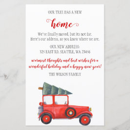 Budgetkort för Vi har flyttat av Julgran-Helgdag